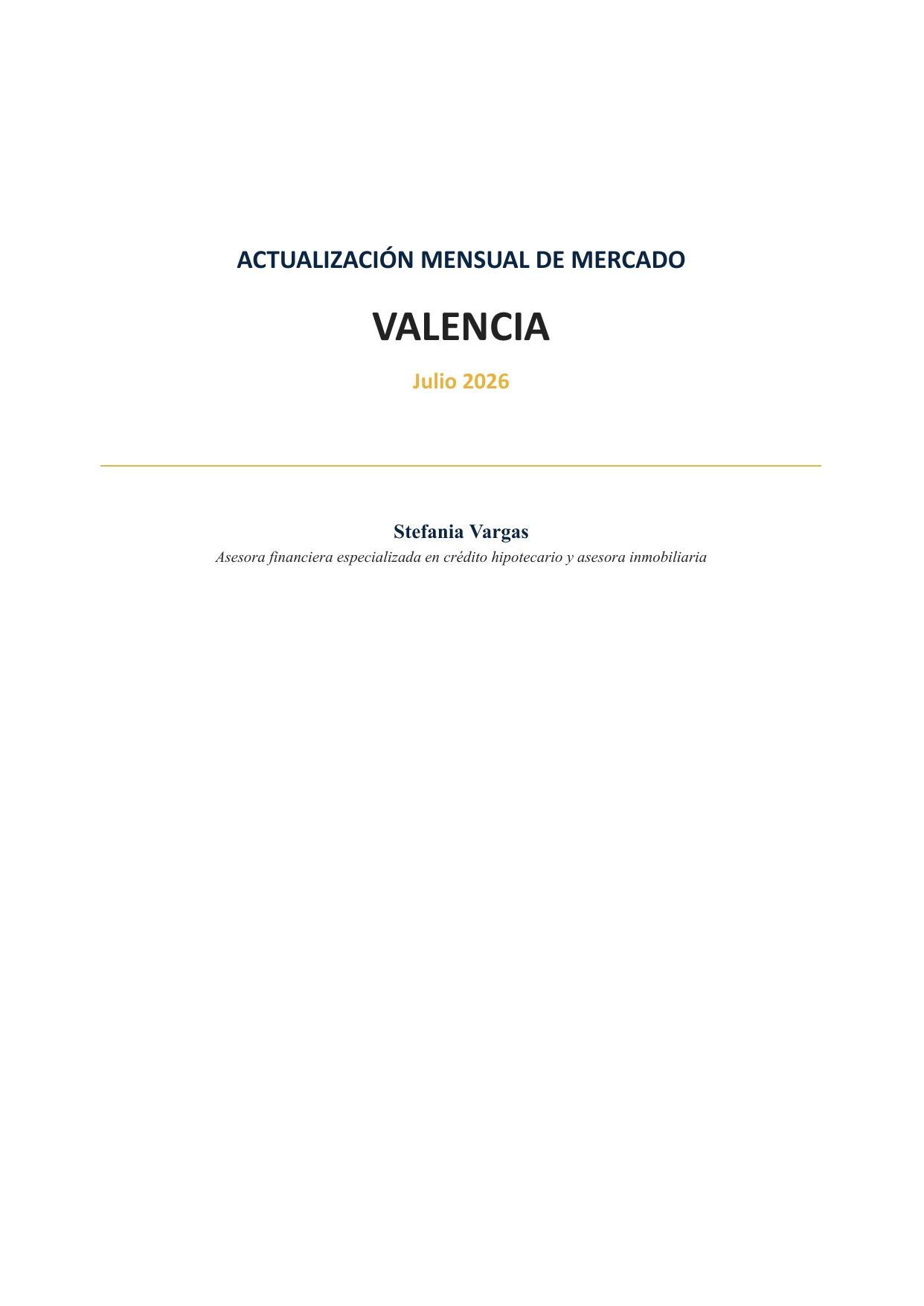 Portada del informe Mercado Valencia · Julio 2026